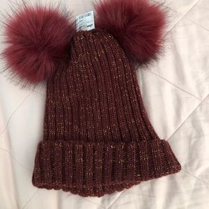 Beanie with Pom Poms